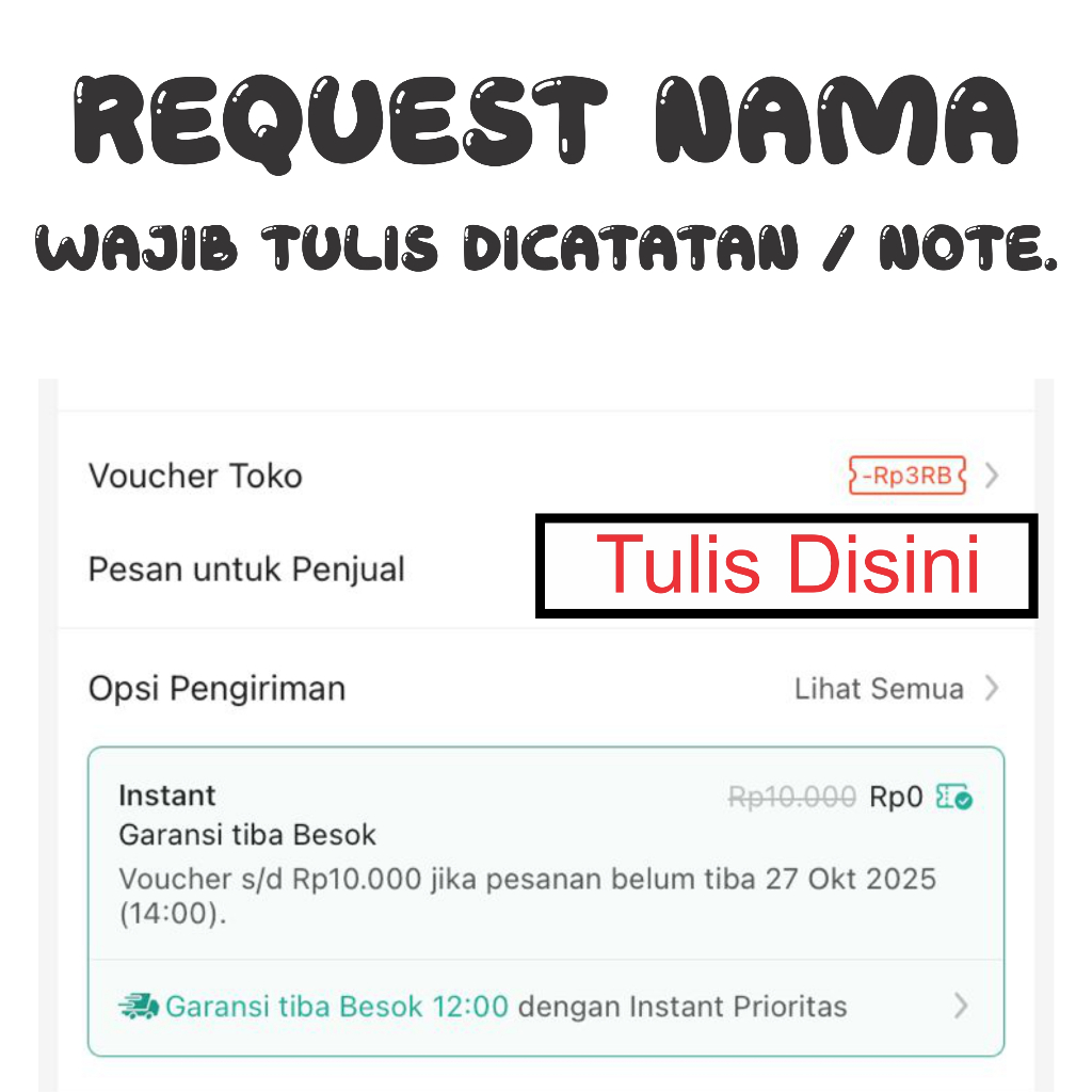 Sticker Sablon Custom Nama