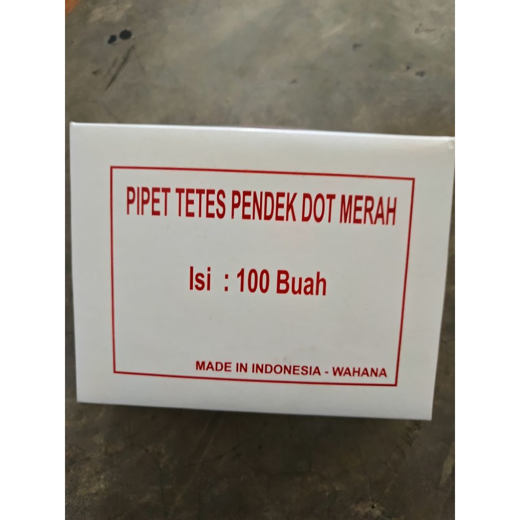 Pipet Pendek merah