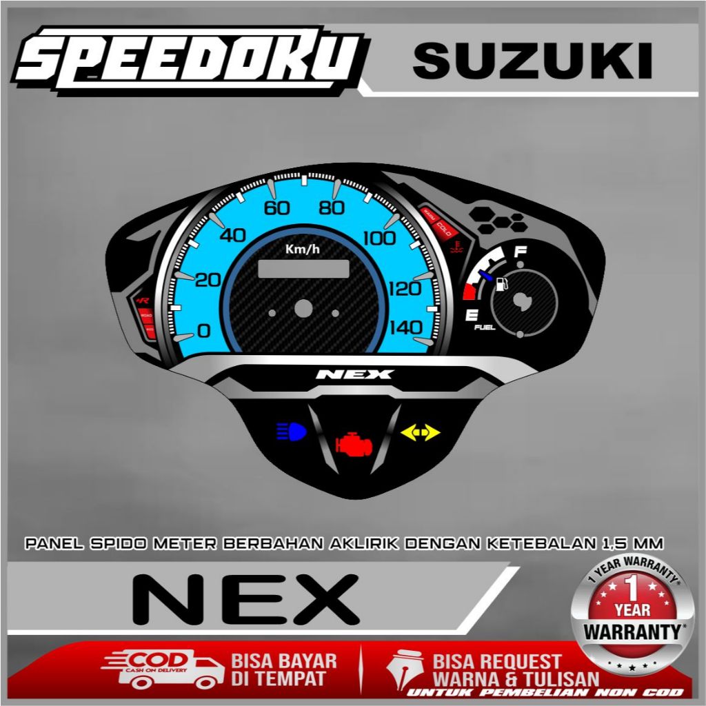 PAPAN SPEEDOMETER CUSTOM SUZUKI NEX
