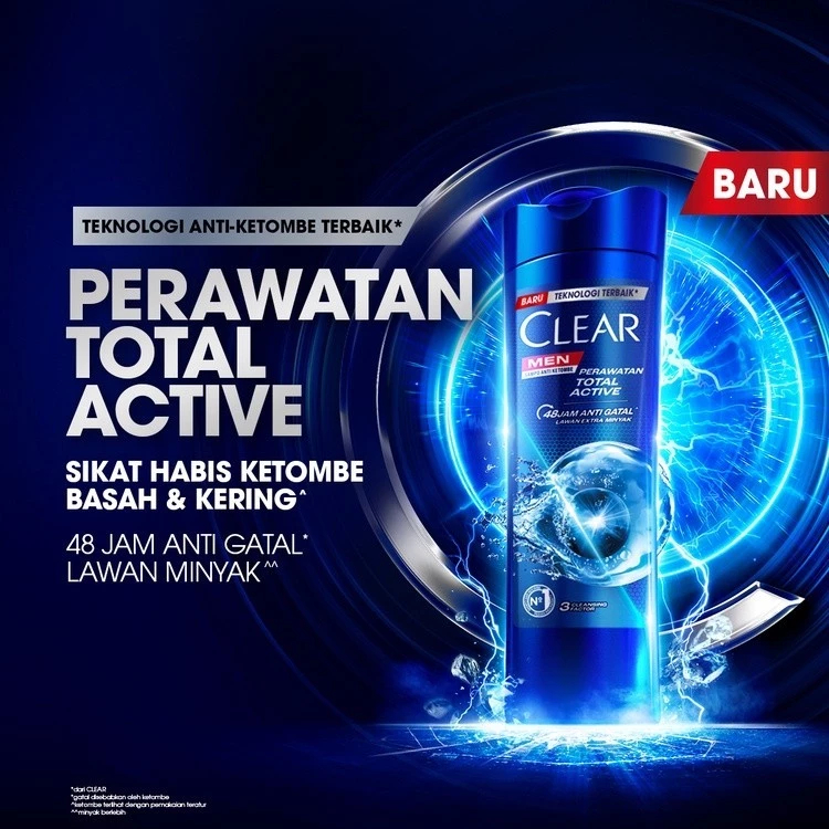 Clear Men Perawatan Total Active Shampoo Series
