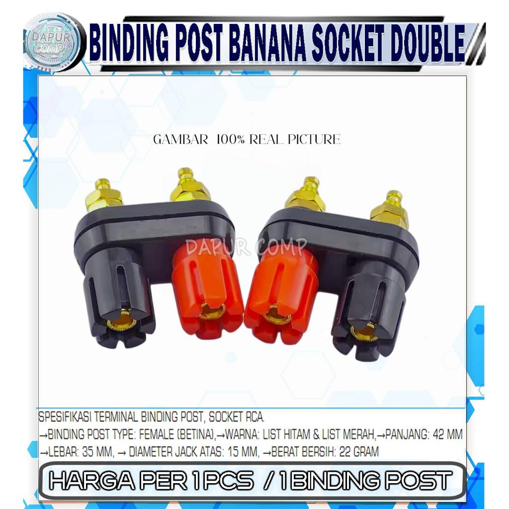 BINDING POST TERMINAL SOCKET BANANA DOUBLE SOCKET FEMALE CEWE