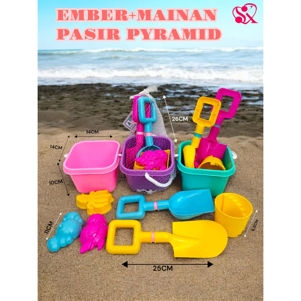 Ember + Mainan Pasir Pyramid (MX04)