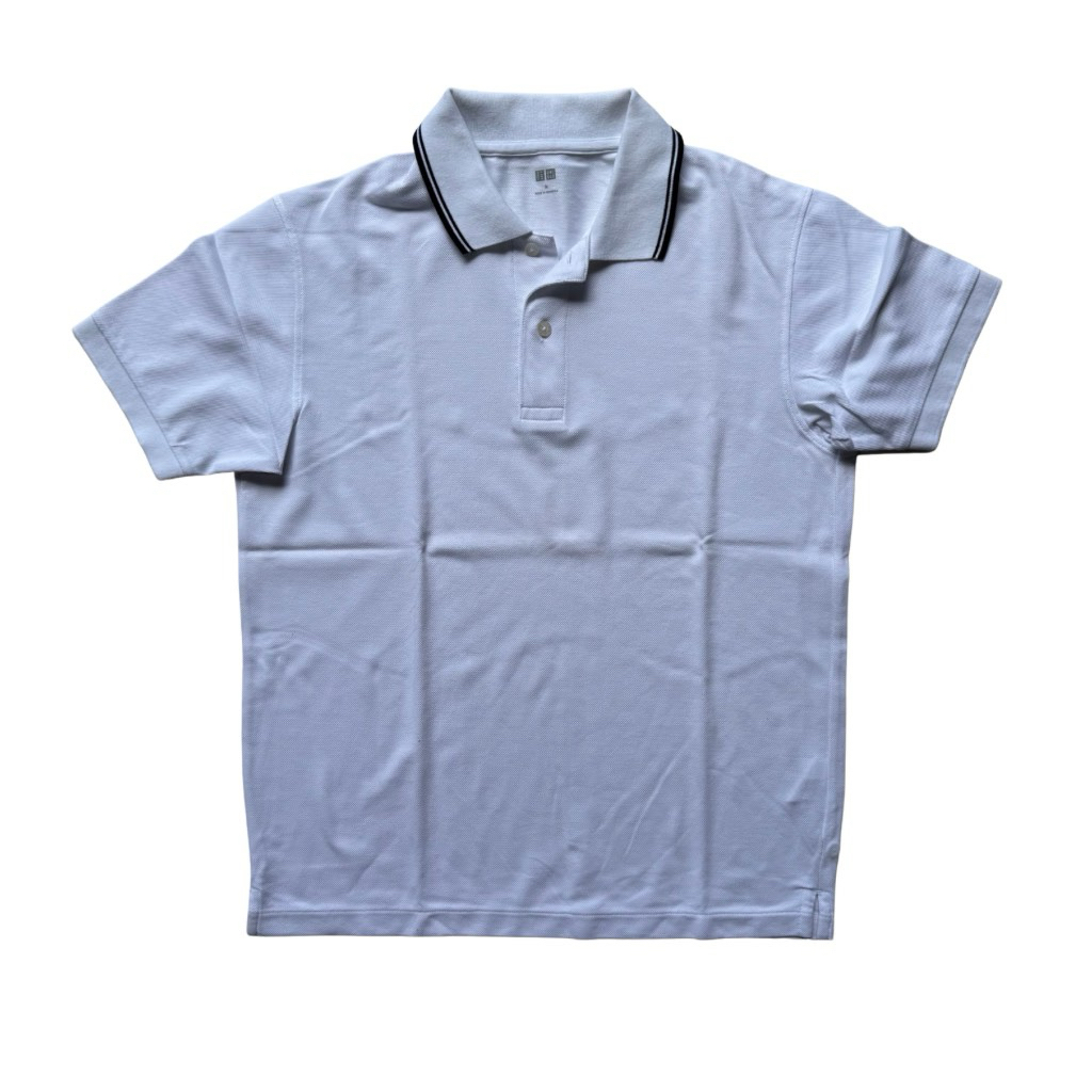 Kaos Kerah/Kaos Polo Uniqlo Putih Basic