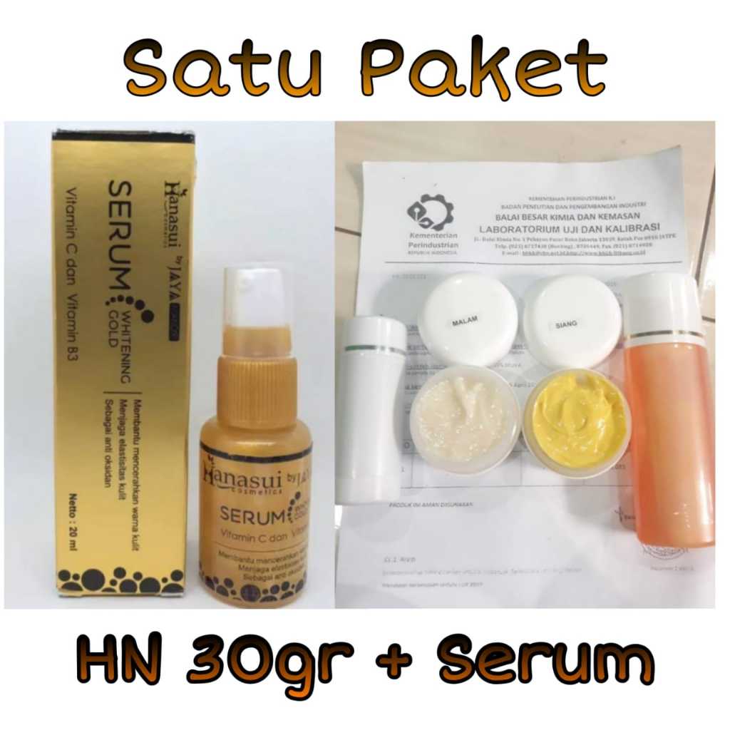 KREAM 30GR+SERUM GOLD HANASUI