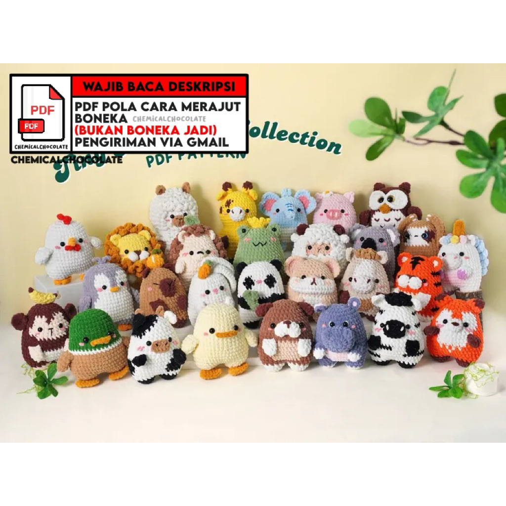 [CROCHET PATTERN] 28IN1 Tiny Animals Amigurumi