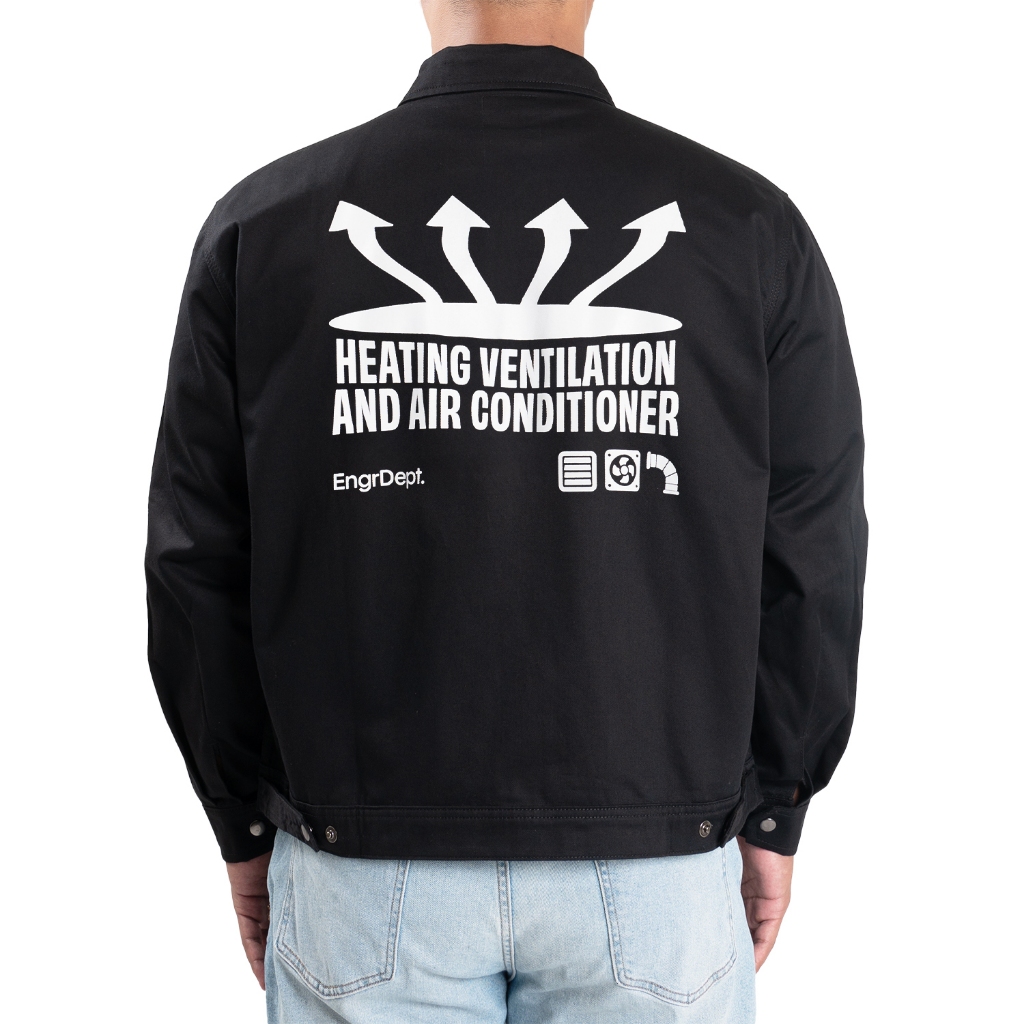 Engineer Workwear - Plenum Engr Dept Series Black HVAC Workjacket