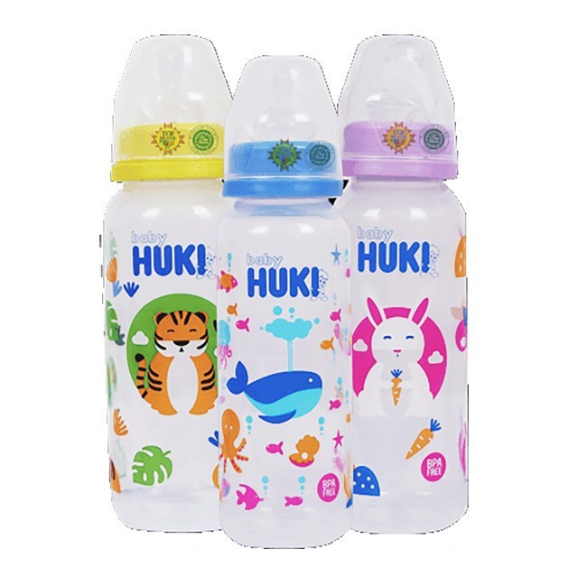 HUKI BOTOL SUSU DOT GEPENG 240ML