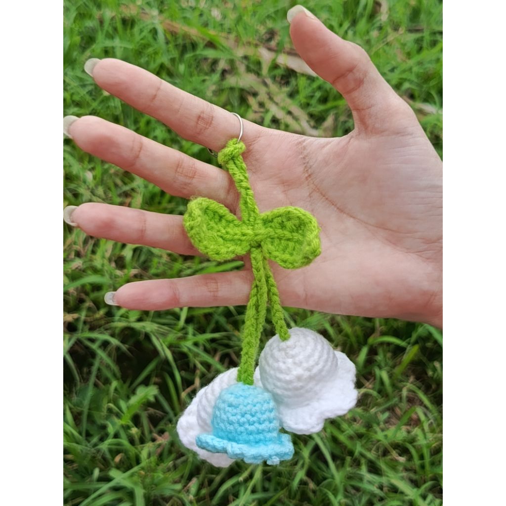 Crocheted Bell Flowers Keychain