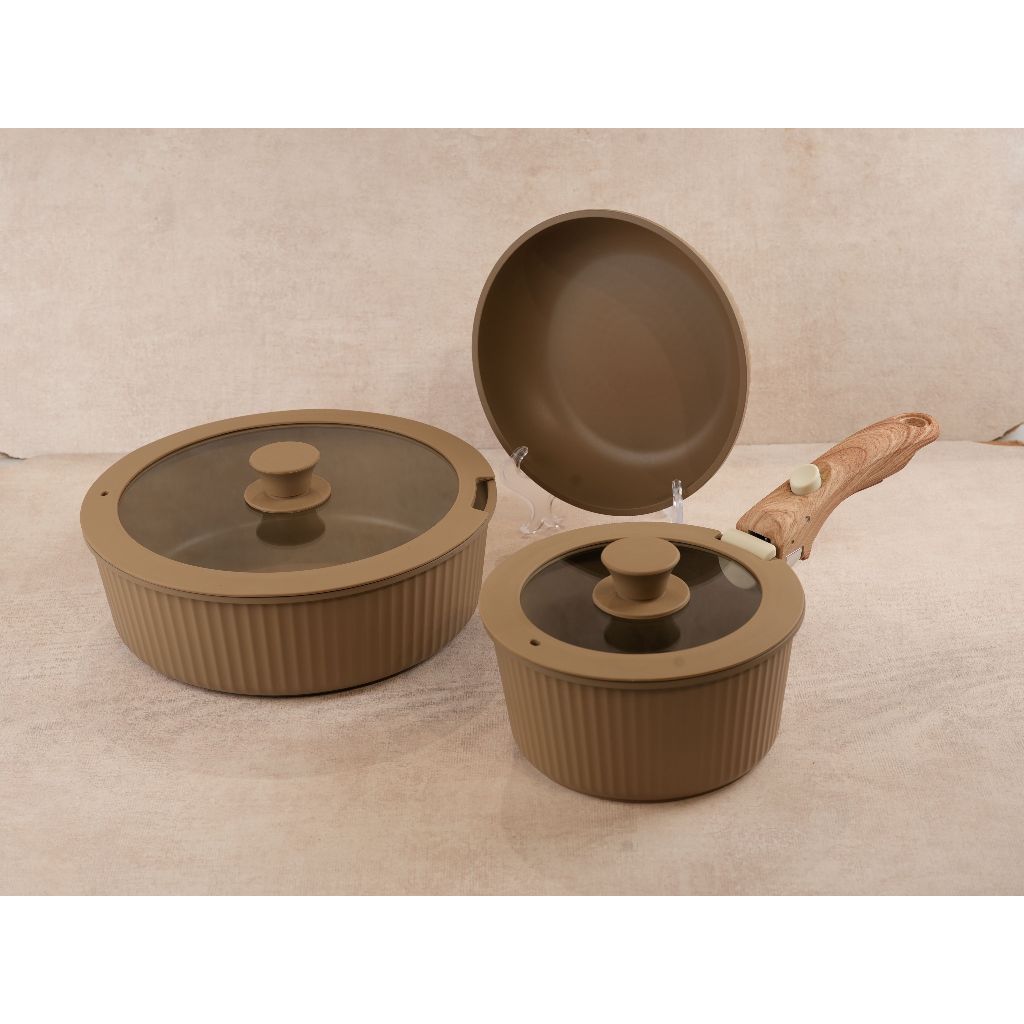 Pan Set with portable handle - Panci Set