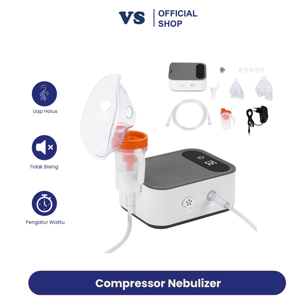 YUVNICE Compressor Nebulizer CDC-300S Inhaler Atomizer Low Noise Timer