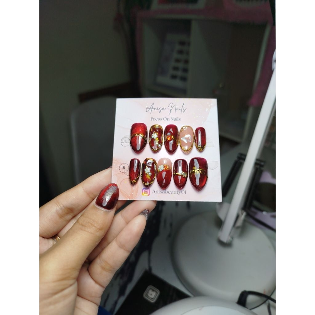 pres on nail full motif bebas request