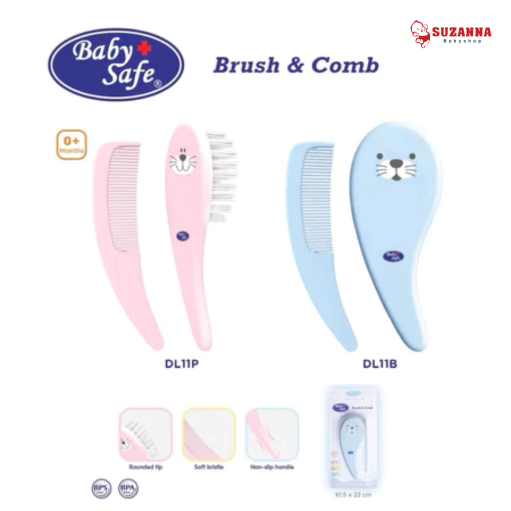 Baby Safe DL11 Comb & Brush Set