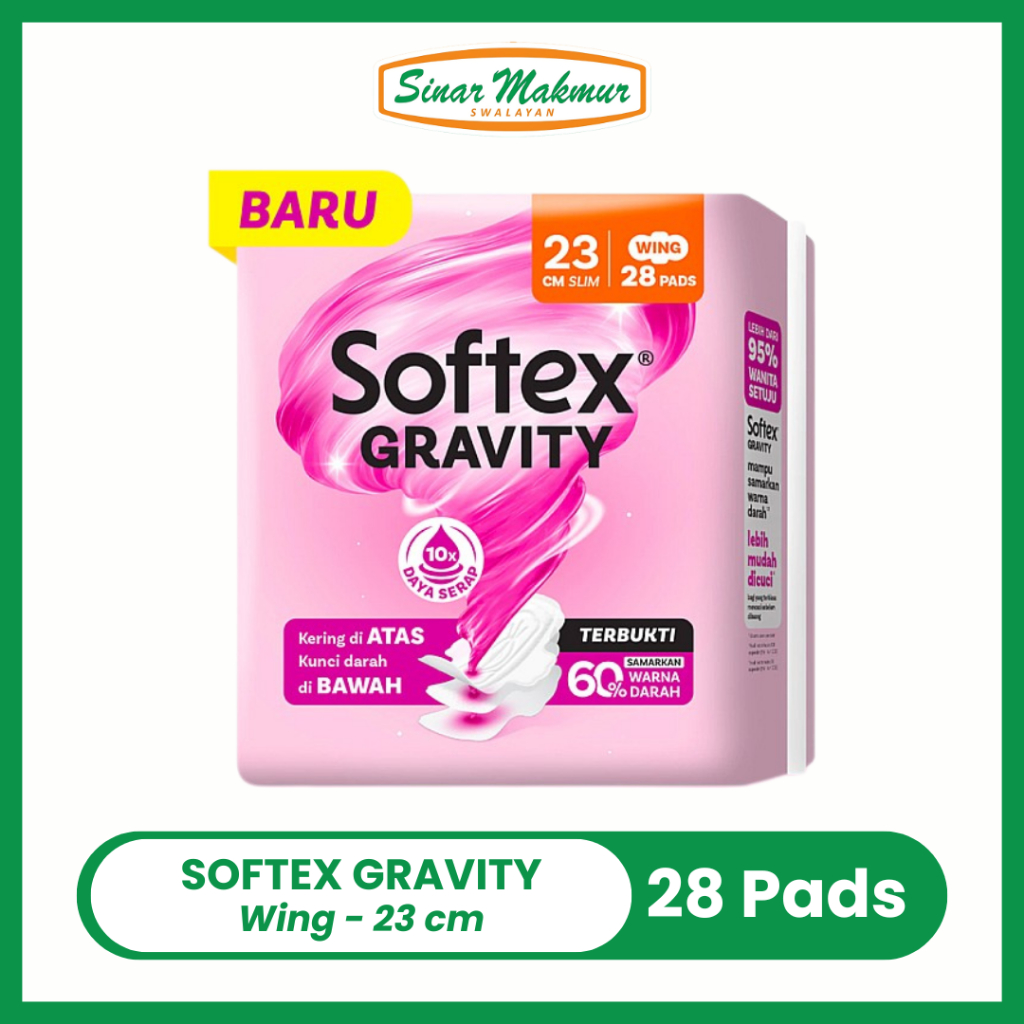 Softex Gravity Wing 23cm Isi 28 | Tipis & Nyaman | SM