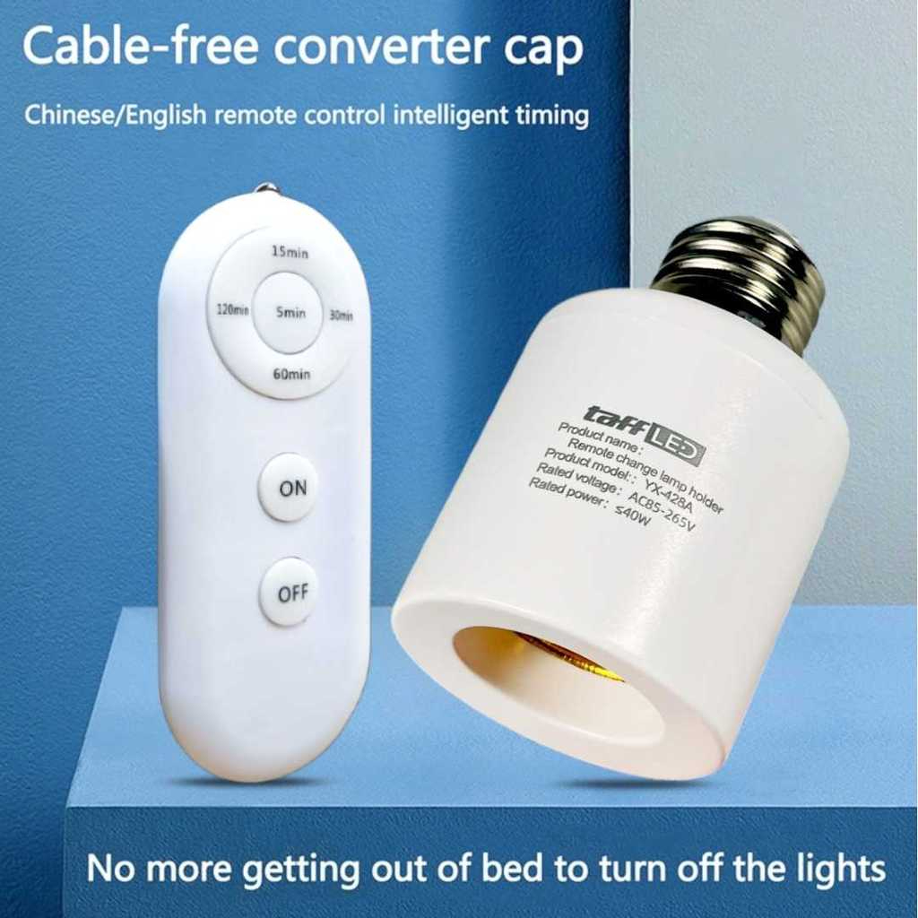 TaffLED Fitting Lampu Bohlam 40W E27 with Remote