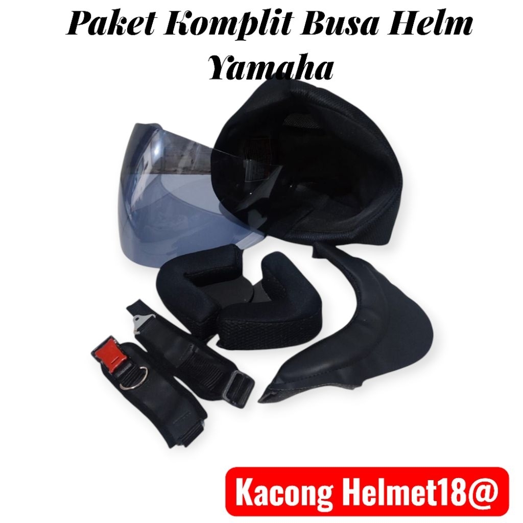 Paket Komplit Busa Helm Yamaha dan Kaca Visor
