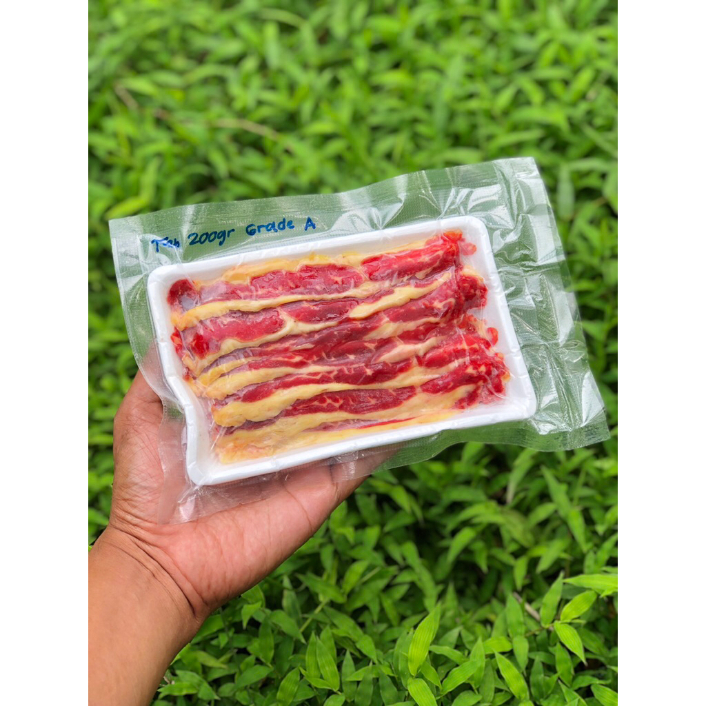 Daging slice fat 200gr grade A