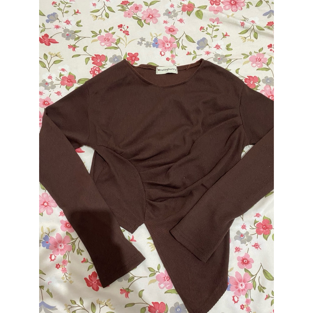 Knit top brown