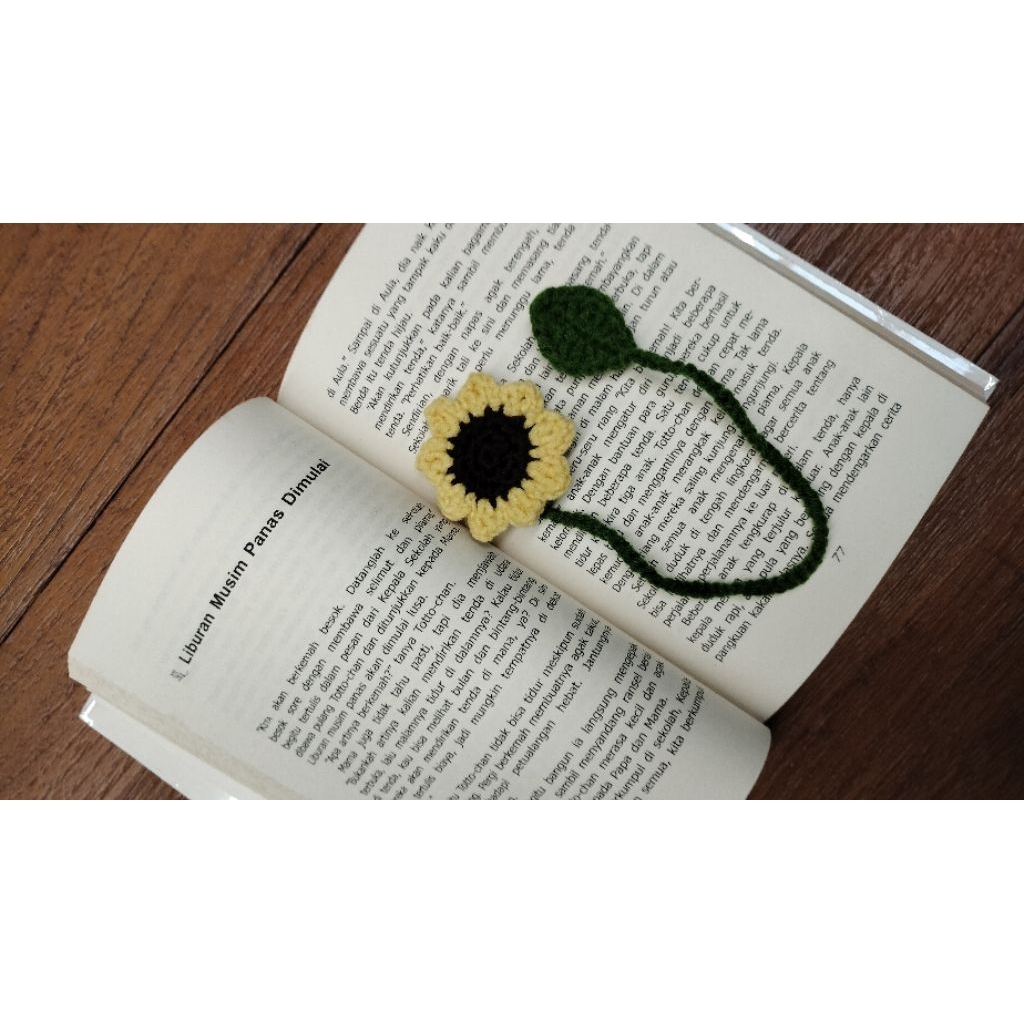 Bookmark Bunga Rajut