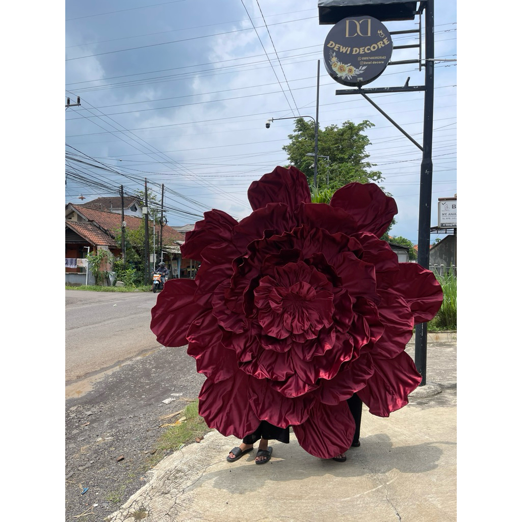 bunga backdrop giant flowers bunga dekorasi