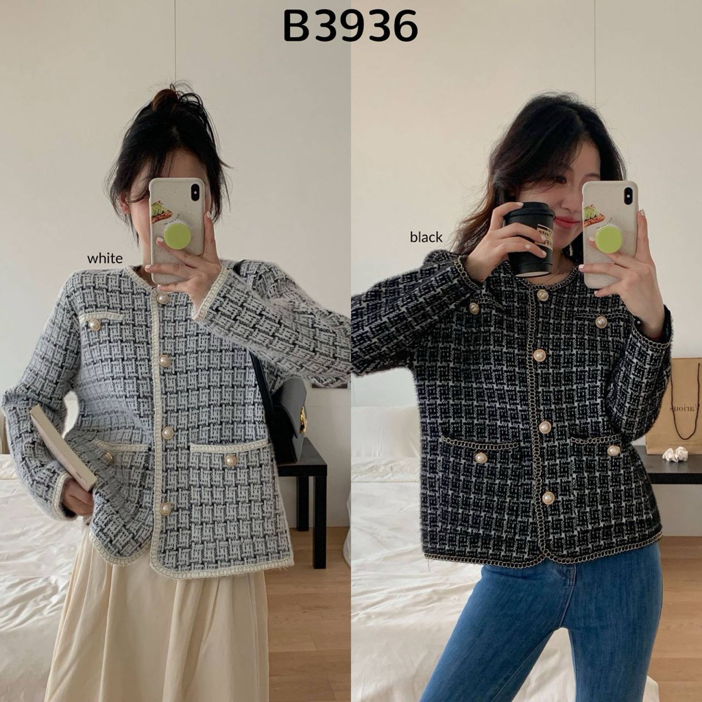 Fancy Looks Pattern Furry Blazer B3936