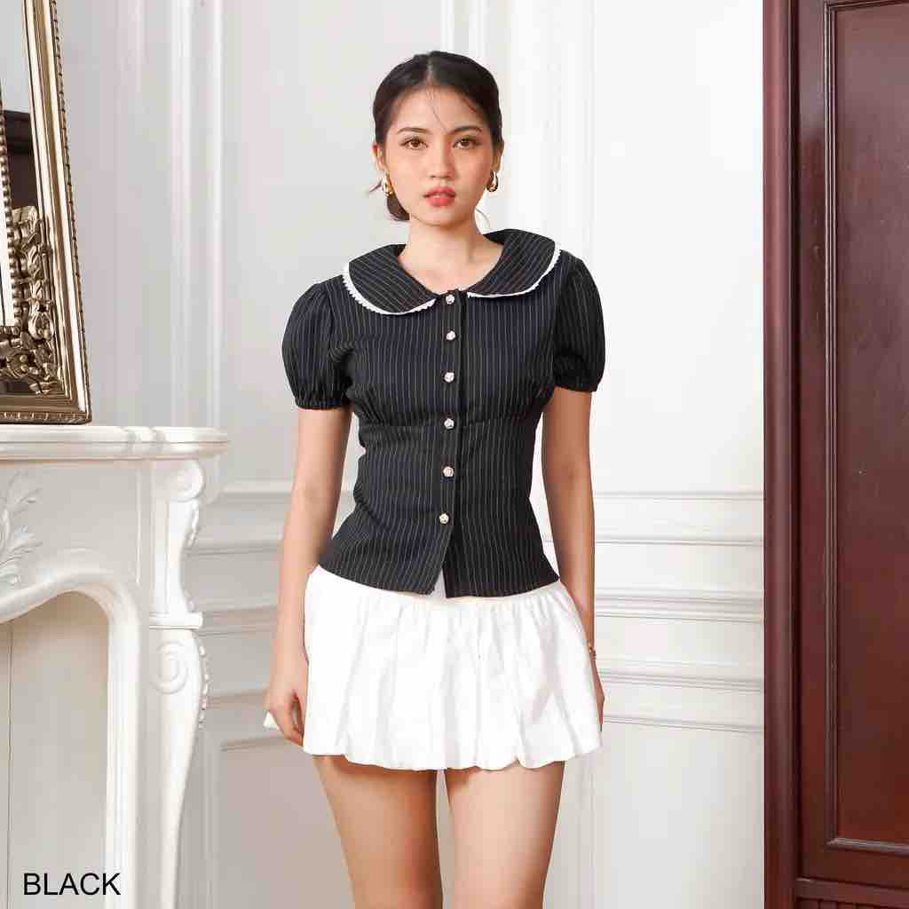 Flomo Top Semiwool Stripe