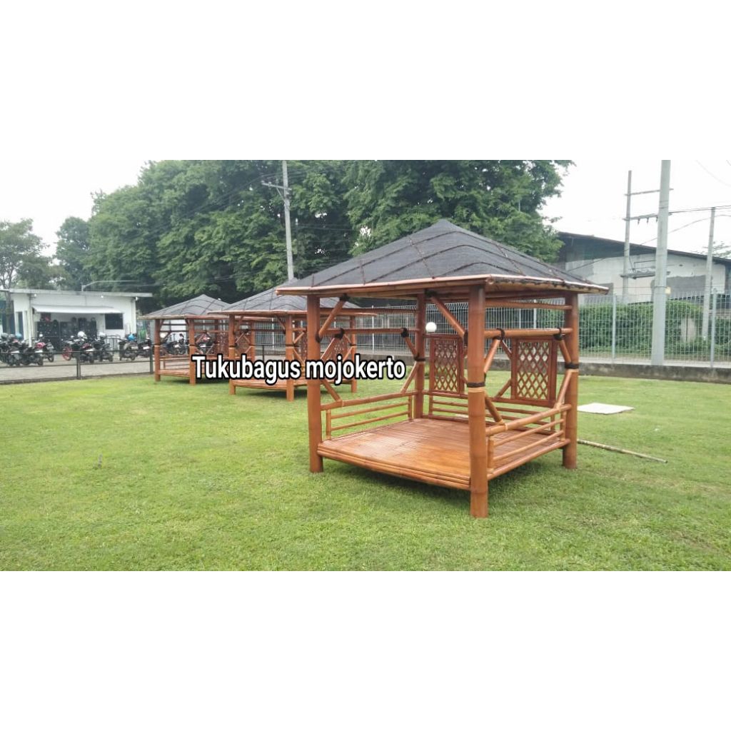Gazebo bambu terbaru mojokerto