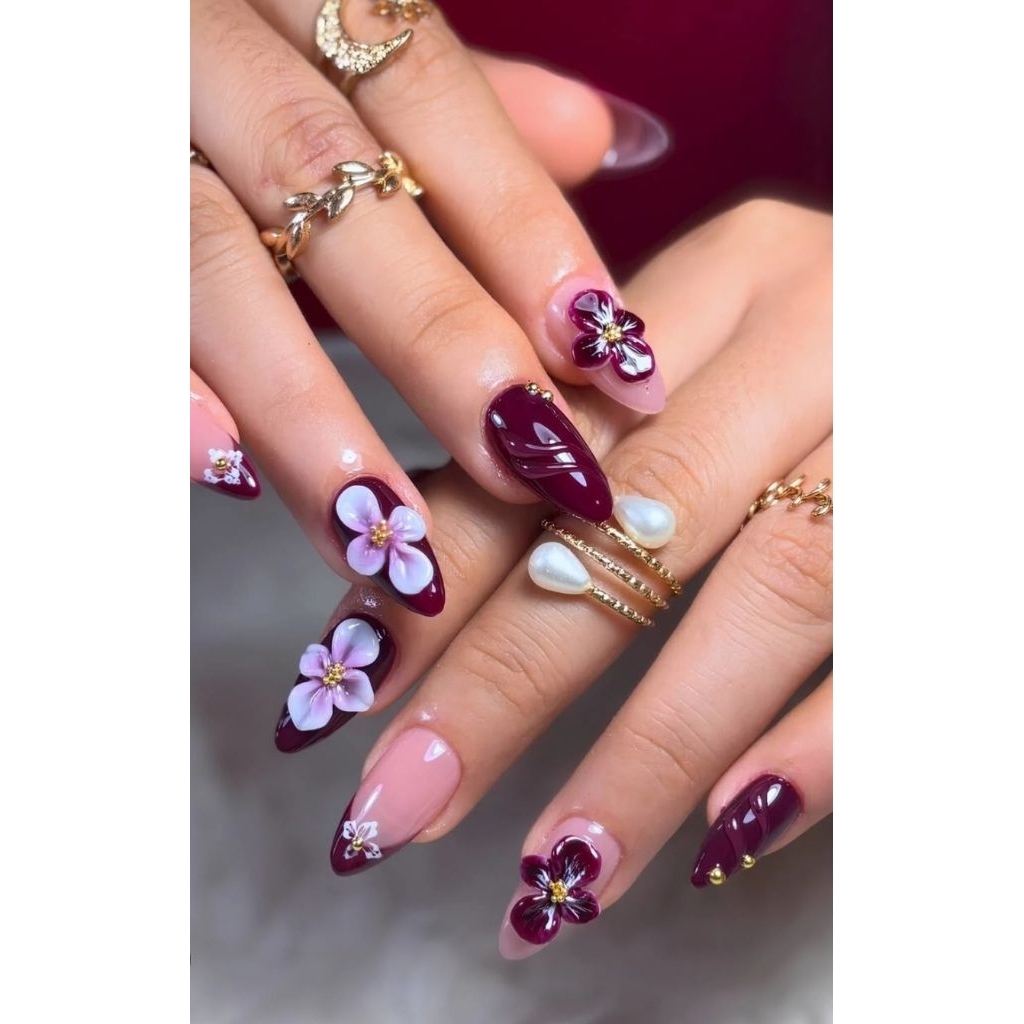 Pres On Nails Treddi Gel Bunga