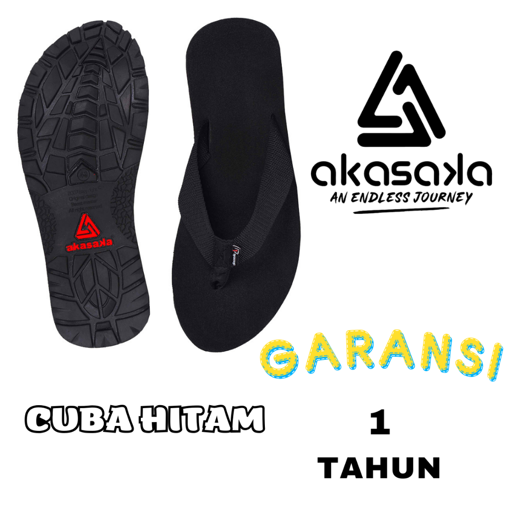 SANDAL JEPIT AKASAKA CUBA HITAM