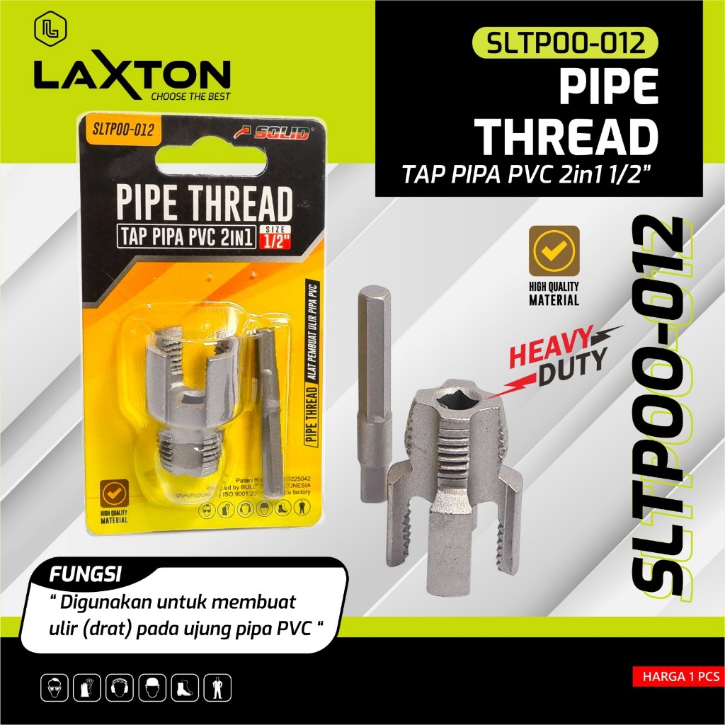 Solid SLTP00-012 Pipe thread tap pipa pvc 2in1 1/2 inch