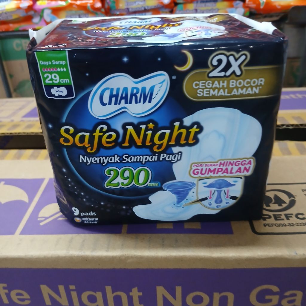 Charm Safe Night 290mm | 12 Pack x 9 Pads