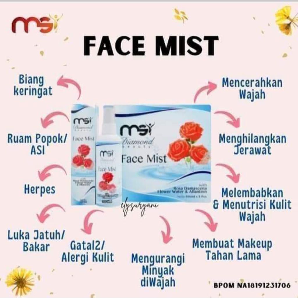 Facemist MSI 3 botol pin UP