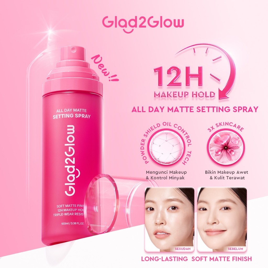 Glad2Glow All Day Matte Setting Spray 100ml