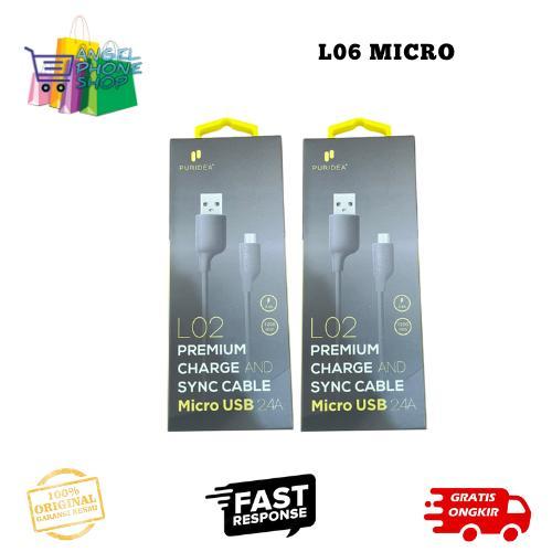 Puridea Kabel Data L02 Micro USB 2.4A Premium Charge and Sync Cable ORIGINAL