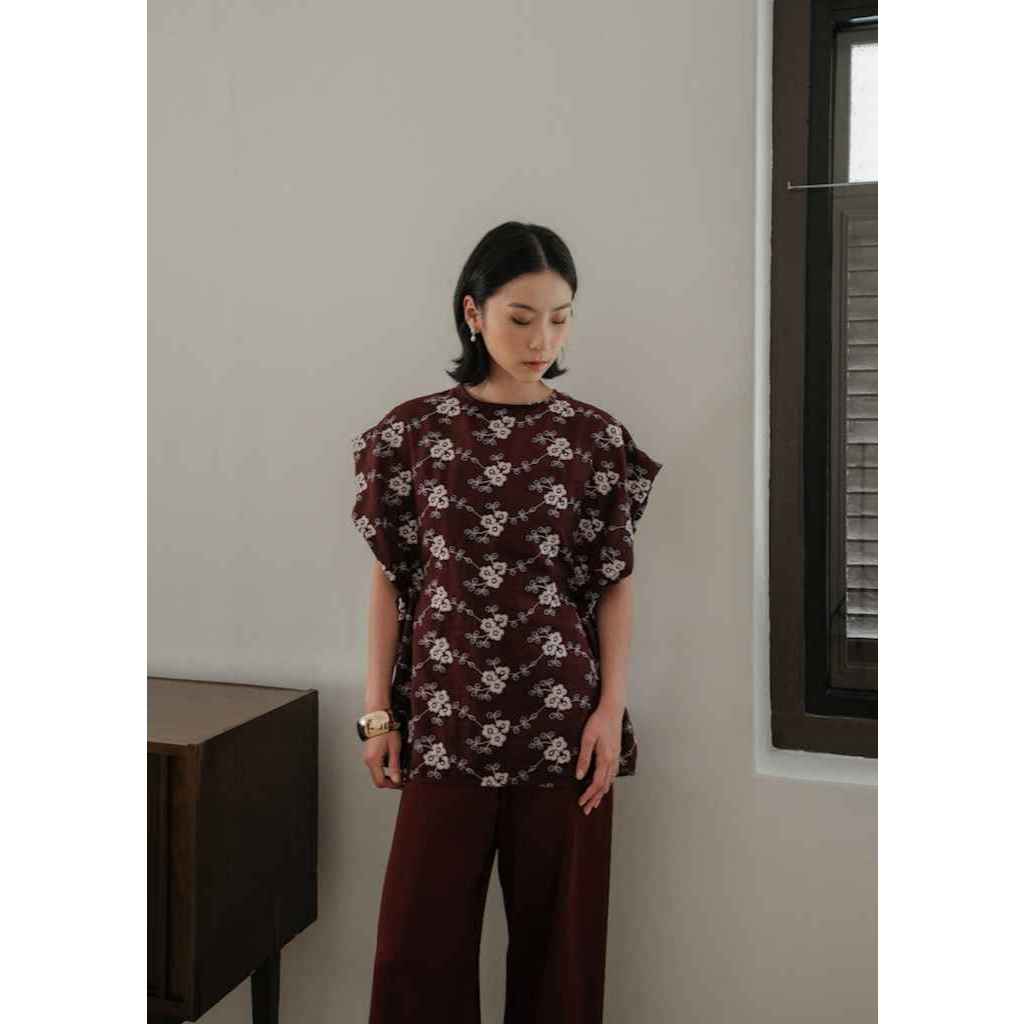 [LESFORMORE] Florentine Set - Setelan Inner Outer Bordir Modern