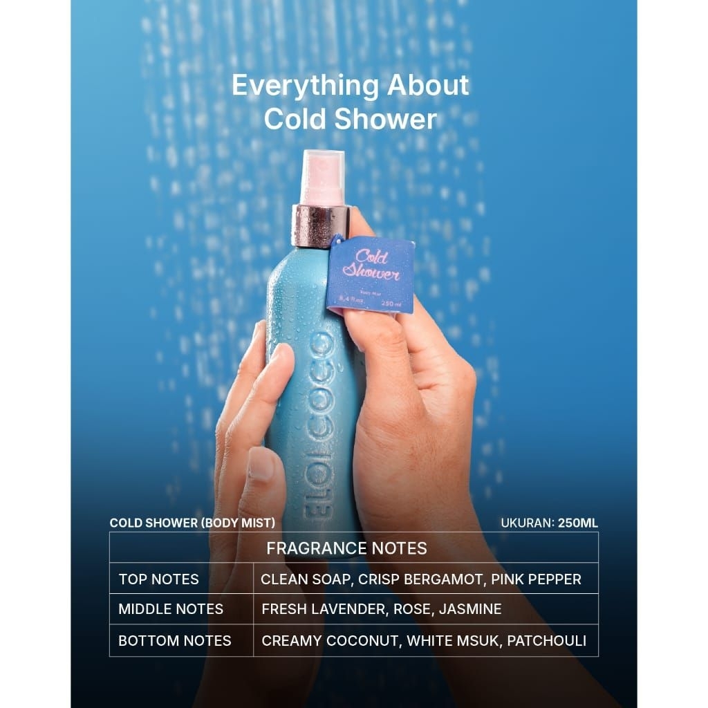 Temptation Cold Shower 250ml - Moisturizing Body Mist