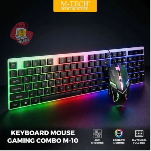 M-TECH M-10 Keyboard & Mouse Combo RGB Lighting