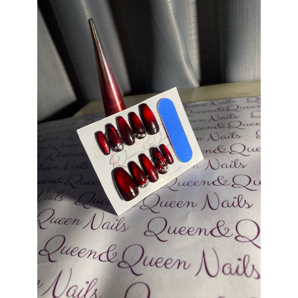 Queen&QueenNails/Press on Nails Cat eye/ 3D Nails