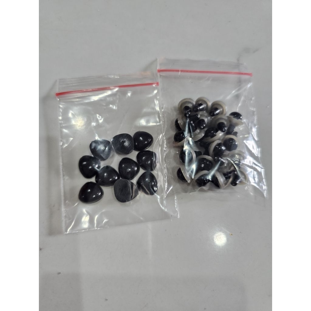 10pcs hidung boneka+10psg mata