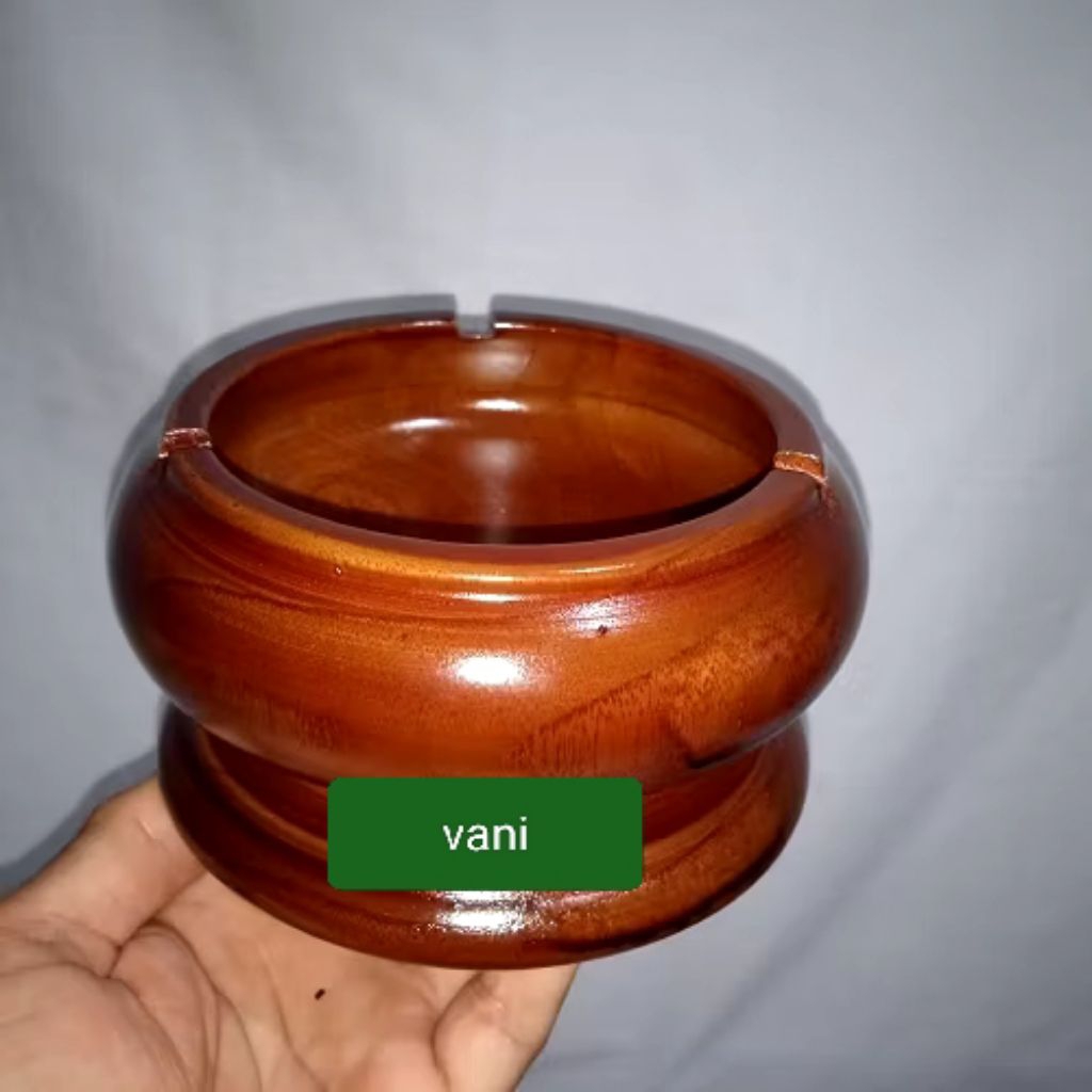 asbak kayu mahoni