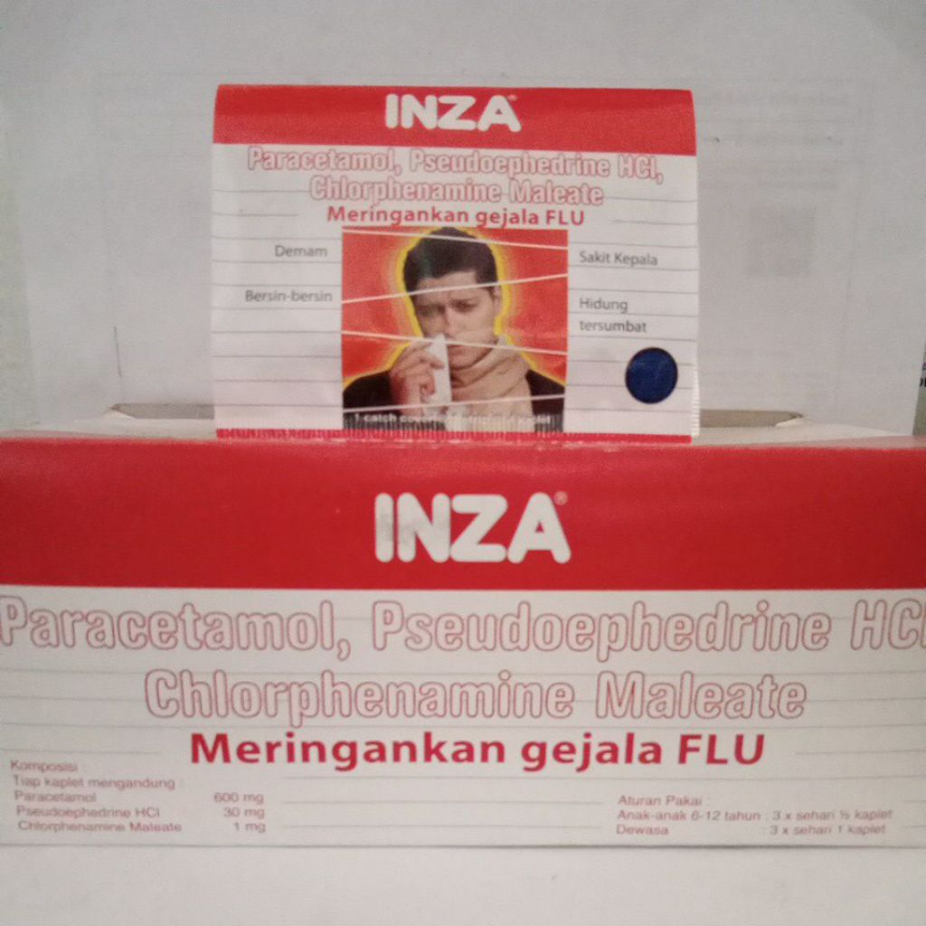 inza 1strip 4tablet obat flu