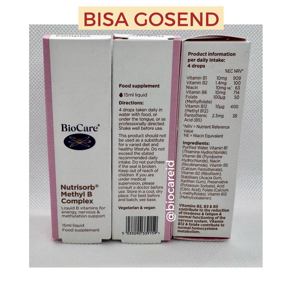 Biocare B Complex Biocare Methyl B Complex Liquid 15 ML