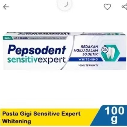 pepsodent sensitive  expert whitening 100gr