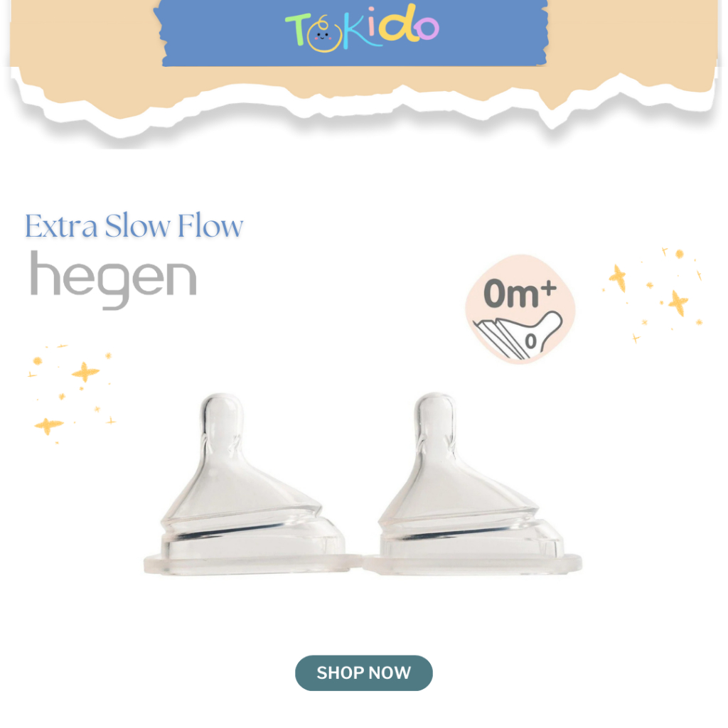 [COD] Dot Bayi Hegen Teat Nipples Replacement [2 Pack] Extra Slow Medium Fast Flow Thick Feed