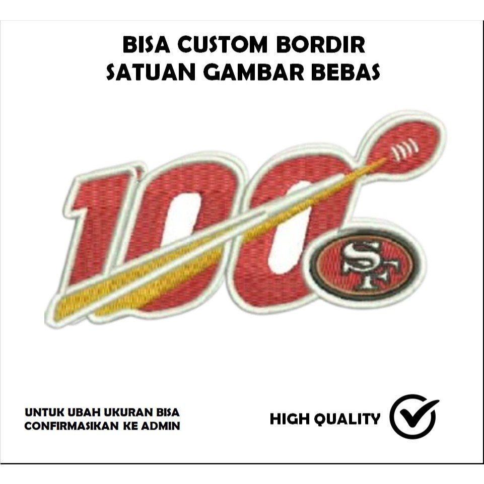 EMBLEM PATCH BORDIR LOGO 100SF TESTIMONI-TTB