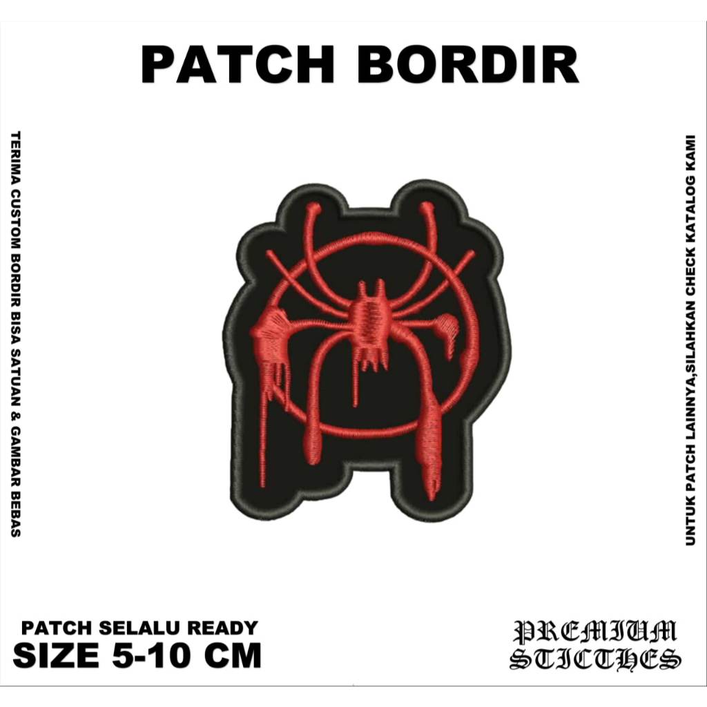 Emblem Patch Bordir Spiderman High Quality - PremiumStitches