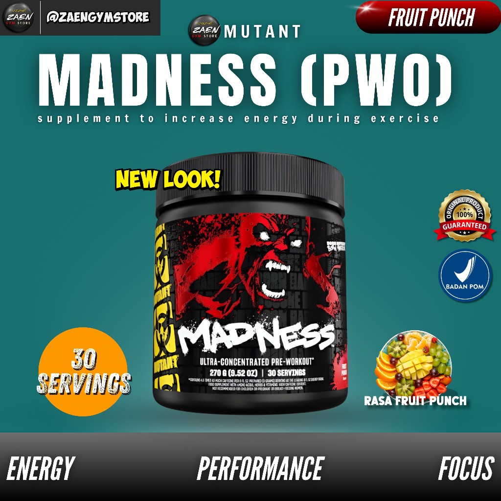 Mutant Madness 30 Serving Pre-Workout Mutant BPOM AOM