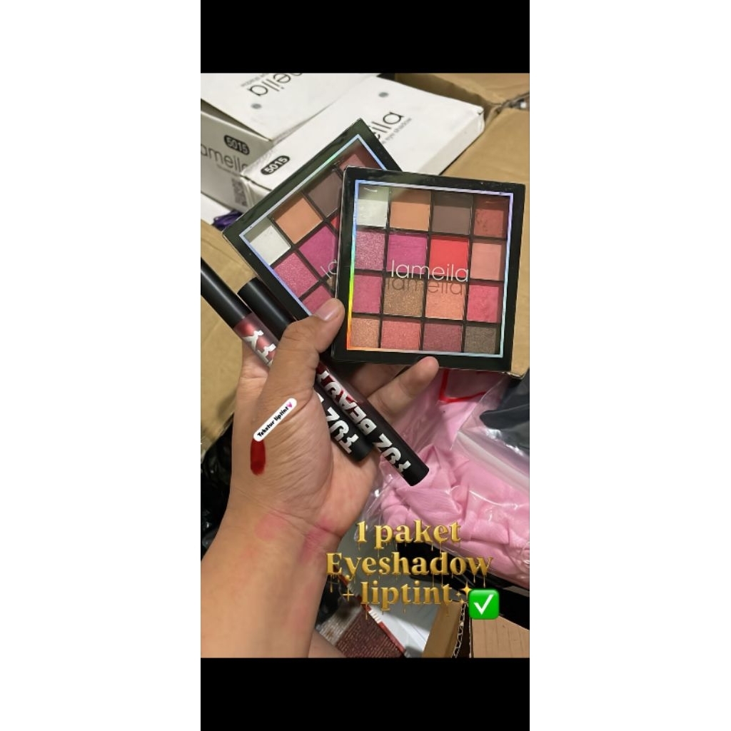 PAKET HEMAT MURAH Eyeshadow GRATIS liptint