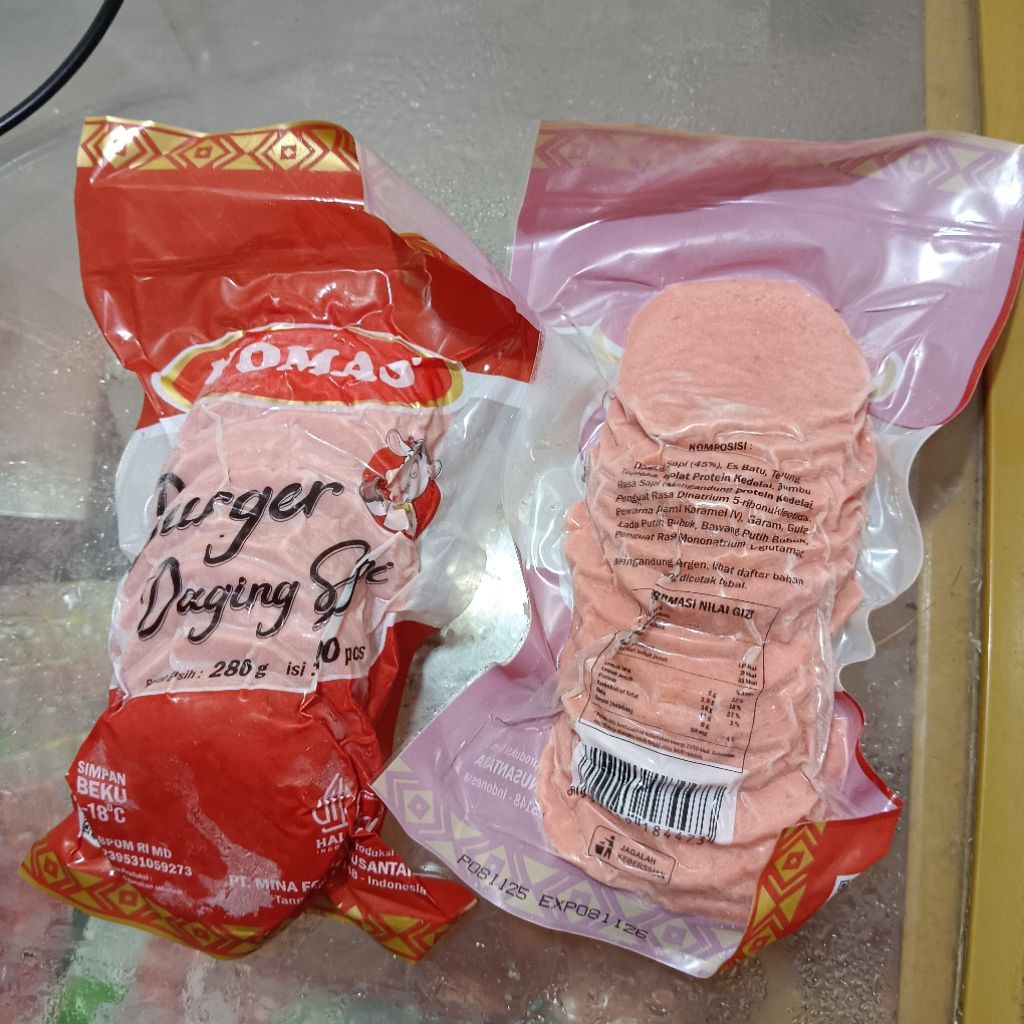Beef Burger Daging Sapi Yomas isi 20 lembar