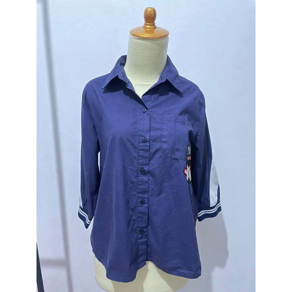 kemeja navy kerja