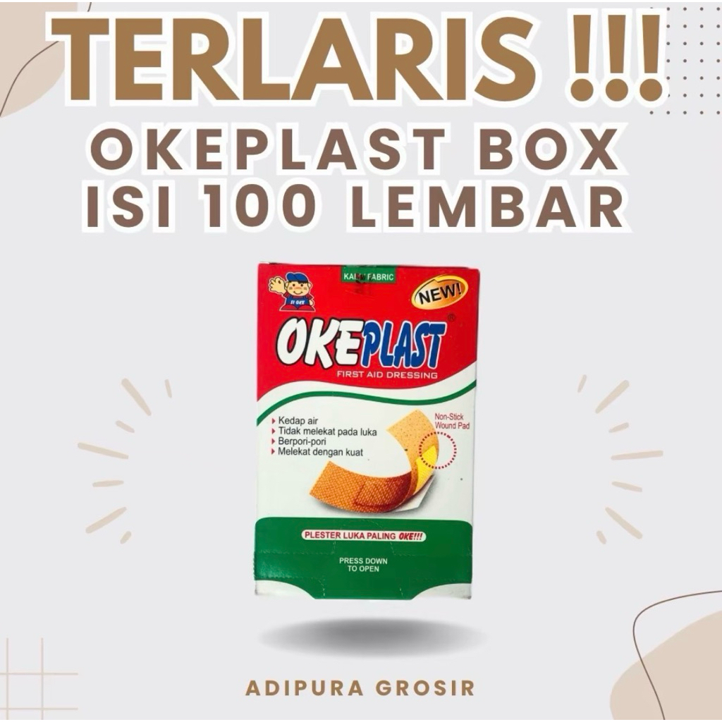 (100 PCS) Plester Luka OKEPLAST